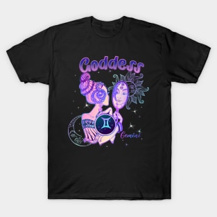 Zodiac Gemini Goddess Queen Horoscope T-Shirt